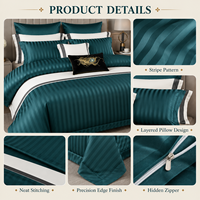 Ensembles de draps et taies d'oreiller 4 pièces en gros avec housse de couette, ensemble de literie personnalisé OEM ODM, doux et lavable pour hôtel, maison, marque privée