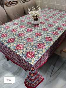 ผ้าปูโต๊ะผ้าฝ้าย100% พิมพ์ลายดอกไม้งานประดิษฐ์สมัยใหม่ผ้าคลุมซักได้ปรับแต่งได้ - Product Image 2