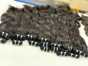 Extensions de cheveux humains indiens crus Remy vierges 100% les plus vendues Texture droite douce de l'Inde Prix de gros - Product Image 3