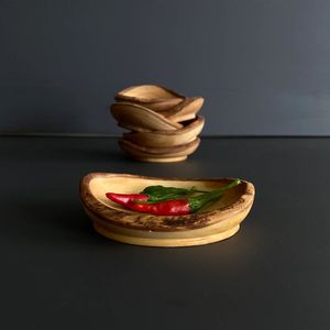 ชามไม้ทำด้วยมือเป็นมิตรต่อสิ่งแวดล้อมพร้อมเม็ดไม้ธรรมชาติเหมาะสำหรับตกแต่งสลัดห้องครัวบ้านรับประทานอาหารแบบชนบท - Product Image 3