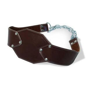 Nouvelle arrivée ceinture en cuir de vachette réglable avec chaîne haltérophilie Fitness équipement de sécurité d'entraînement - Product Image 3
