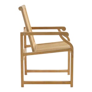 Fauteuil de jardin en teck massif résistant aux intempéries, design moderne à lattes, mobilier d'extérieur pour maison, villa et hôtel - Product Image 4