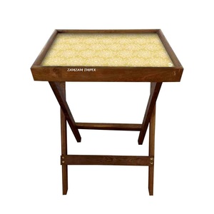 2025 Recién llegado Mesa auxiliar plegable Precio de fábrica Venta al por mayor Mango Madera Impresión digital Muebles para el hogar - Product Image 1