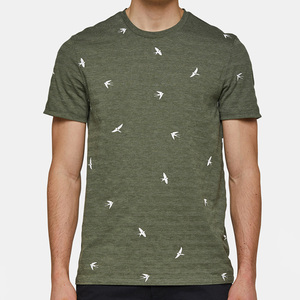 T-shirt vierge avec impression personnalisée 100% coton peigné T-shirts pour hommes vente en gros Streetwear décontracté T-shirts pour hommes avec impression bouffante - Product Image 5