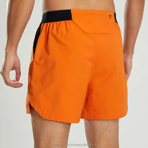Men’s Quick Dry Beach Trunks <b>Mid</b> Waist Loose Fit Double <b>Layer</b> Swimsuit Solid Color Plus Size Swim Shorts - Product Image 5