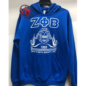 Vente la plus chaude Zeta Phi Beta Sorority 100% coton manches longues DTF impression fond épais sweat à capuche pour femme vêtements d'extérieur d'hiver surdimensionnés - Product Image 1