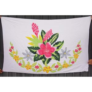 Sarongs hawaïens peints à la main en rayonne de qualité supérieure, paréo, vente en gros personnalisée, vêtements de plage, couverture, îles du Pacifique, HPMU014-04-200 - Product Image 1