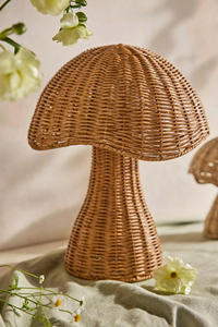 Handwoven rattan <b>mushroom</b> rustic <b>decorative</b> accent natural wicker material Vietnam handicraft manufacturer supplier OEM ODM - Product Image 2