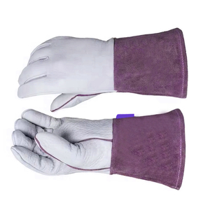 Vente directe d'usine Gants de travail de soudage en cuir de vachette à deux couches Gants de travail de soudeur résistants à l'usure doublés de polaire ignifuges - Product Image 3