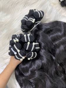 Cheveux humains vierges naturels trame brésilienne noir dentelle frontale transparente Machine Double trame lâche style vague profonde pour les femmes - Product Image 4