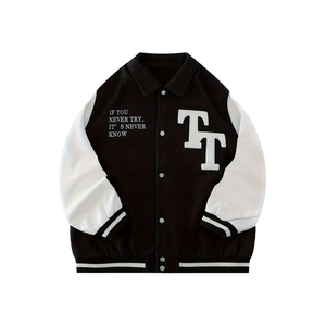 Haute qualité personnalisé Chenille patchs Vintage hiver surdimensionné collège Baseball Letterman Varsity veste pour hommes goutte grande taille - Product Image 1