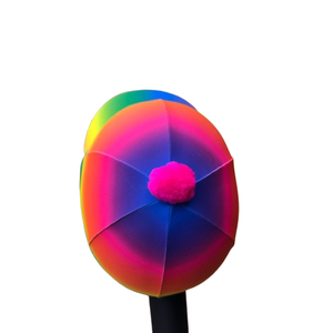 Sombreros de seda degradados para montar a caballo personalizados al por mayor, gorra con calavera arcoíris completa con monturas ecuestres de pico de bolsillo disponibles - Product Image 3