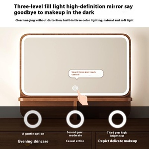 Hiện đại đơn giản <span class=keywords><strong>Walnut</strong></span> màu bàn trang điểm sang trọng cao cấp phong cách Trung Quốc cho phòng ngủ nhỏ hoặc căn hộ cho trang điểm vanities - Product Image 3