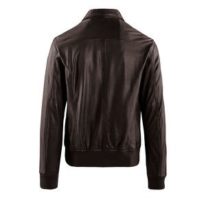 Custom Manufacturer Bomber Men Genuine Cowhide <b>Leather</b> <b>Jacket</b> Vegan Lightweight Fashionable Zippered Classic Vintage <b>Biker</b> Style - Product Image 6