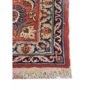 Alfombra de Lana Anudada a Mano Aalam, Diseño Floral y Abstracto en Rojo y Naranja, Rectangular de 9x12, para Entrada del Hogar, Modelo Pae-5677 - Product Image 4