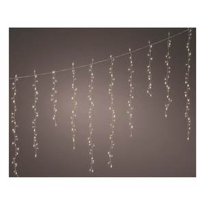 LUMINEO IP44 494972 Rideau lumineux de Noël blanc avec 256 LED blanc froid, 8 jeux de lumière, 3,75+5m, connectable pour une utilisation en extérieur - Product Image 1