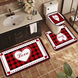 Custom Printed <b>Mat</b> <b>Bathroom</b> Rug <b>Set</b> for <b>Bathroom</b> Non-Slip Shower Curtain Bath <b>Mat</b> - Product Image 2