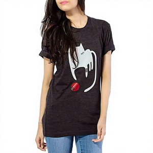 Camisetas de algodón de manga corta con cuello redondo para mujer, material de alta calidad, servicio de impresión personalizado, informal - Product Image 1