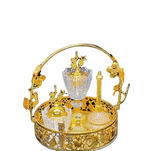 BRUSHSTROKE BLISS Ensemble de brûleur d'encens populaire Plateau en métal/cristal Aromathérapie d'intérieur Écologique Longue durée Fait à la main - Product Image 3