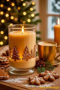 Vela Aromática de Cera de Soja con Aroma Navideño de Copo de Nieve Rojo en Frasco de Vidrio, Decoración Navideña para el Hogar, Aromaterapia, Regalo de Invierno, Larga Duración, Festiva - Product Image 4