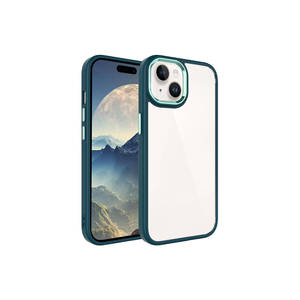 Funda Netzy Premium Serie Chrome para iPhone 15 Plus, de Lujo, Resistente a Impactos, Color Verde Oscuro, Antihuellas, con Características de Maquillaje - Product Image 1