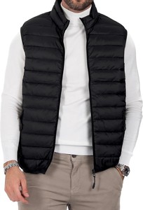 Gilet matelassé sans manches pour homme, imperméable, respirant, coupe-vent, séchage rapide, en toile, col montant, 100% polyester, décontracté - Product Image 6