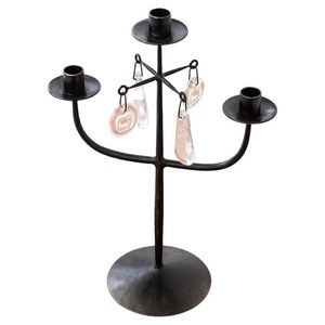 Metal Decorative Aluminum <b>Candlestick</b> with 3 Arms Elegant Design <b>Black</b> Colour for Wedding Party Home Decoration - Product Image 4