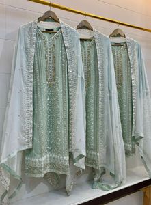 รองเท้าผ้าคอตตอนมาใหม่ปักลวดลายมาใหม่ Kameez salwar & EMB สนามหญ้า dupatta - Product Image 6