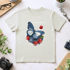 T-Shirt Unisex 100% Cotone Stile Casual con Stampa Personalizzata di Rose, Taglia 2XL, 210GSM, Metodo di Stampa DTG - Product Image 1