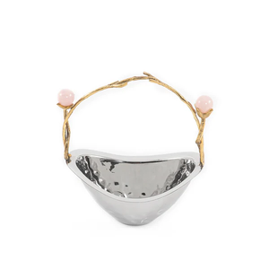 Bol de noix décoratif et attrayant en acier inoxydable poli brillant pour la maison hôtels bol à dessert de nourriture de fantaisie accessoire de table - Product Image 1