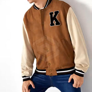 Chaqueta con letras personalizada Diseño único Chaqueta con letras de gran calidad para hombres en tamaño adulto - Product Image 4