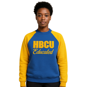 Sudadera con Mangas Raglán de la Hermandad Azul Sigma Gamma Rho, Bordado Chenille, Moda Universitaria, Hermandad Griega Divine Nine - Product Image 1