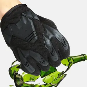 出色的广泛应用耐用紧固件带设计摩托车手套的无指运动战术手套