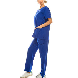 Wholesale Custom logo Light Weight Stretchy Professional Women <b>Doctor</b> Nursing Uniform V-neck Medical Scrubs Suit Scrubs <b>Set</b> - Product Image 5