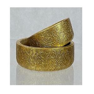 Ensemble de 2 bols décoratifs de tailles différentes, forme ronde, couleur or et blanc, bols à servir pour chocolats en Inde - Product Image 2