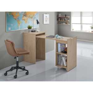 Escritorio Plegable para Portátil que Ahorra Espacio con Estantes de Almacenamiento para Oficina Compacta - Product Image 2