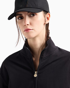 Conjunto de chándal elegante para mujer Sudadera con capucha y hombros caídos Logotipo personalizado Proveedor OEM Conjunto de dos piezas para gimnasio y ropa de calle informal - Product Image 1