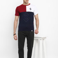 Camiseta de Hombre Más Vendida en Línea a Bajo Precio, Sólida, Ecológica, Transpirable, de Secado Rápido, Tejido de Algodón/Poliéster, Colores Personalizados