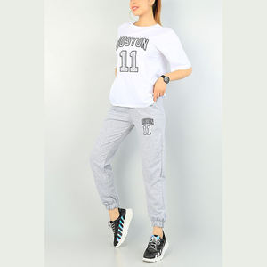 Conjunto informal de dos piezas de otoño e invierno para mujer, chándal de manga corta para mujer - Product Image 1