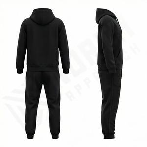 Survêtement pour homme 100% coton, sweat-shirt personnalisé, tissu respirant, logo personnalisé, survêtement de course en plein air, tenue de sport pour homme, tenue de fitness - Product Image 2