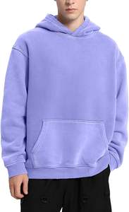 Suéter personalizado Tie-Dye para hombre, Sudadera con capucha de lana de algodón de gran tamaño, ropa de calle de invierno, técnica teñida Lisa a la moda - Product Image 5