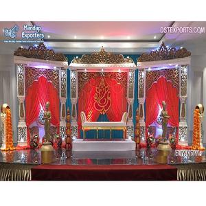 Magnífica boda hindú Recepción Fiesta Escenario Boda Evento FRP Escenario Decoración Especial Bollywood Boda Recepción Escenario Reino Unido - Product Image 1