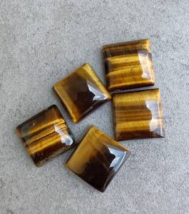 Premium Export Quality 100% Natural <b>Tiger</b> <b>Eye</b> Square Shape Calibrated Cabochons Flat Back Gemstone By Indian Wholesaler Bulk OEM - Product Image 2
