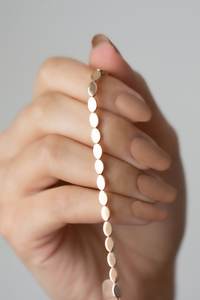 สร้อยข้อมือแบบโบราณทรงรีชุบทอง14K สร้อยข้อมือรูปไข่สวยงามสร้อยข้อมือสวยงามของขวัญวันวาเลนไทน์สำหรับเป็นของขวัญความรัก - Product Image 2