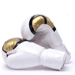 Professional Genuine Leather Boxing Gloves Lace-up Closure Adjustable Wrist Strap Stretch Custom Logo Training Gloves - Product Image 1