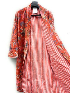 Kimono de tela de terciopelo Floral bata de terciopelo de algodón bata de invierno chaqueta de terciopelo hermosa chaqueta de Kimono Floral de invierno - Product Image 4
