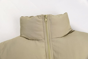 2024 Women Winter Jacket Custom logo Ladies Crop <b>Top</b> Casual Letter Embroidery <b>Bubble</b> Bomber Crop Puffer Jacket - Product Image 2