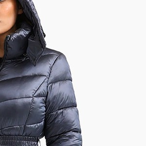 Chaqueta de Invierno para Mujer, Larga, Color Personalizado, Ecológica, Impermeable, Transpirable, de Punto, con Capucha, Rellena de Algodón - Product Image 5
