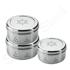 Thùng Chứa Khí Để Giữ Cho Rau Tươi Như Không Khí Đi Qua Lỗ Trên Hộp Thép Không Gỉ - Product Image 1