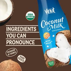 Boisson au lait de coco avec gelée | 280ml (paquet de 24), sans OGM, sans sucre ajouté, fournisseur en gros, échantillon gratuit, OEM ODM - Product Image 5